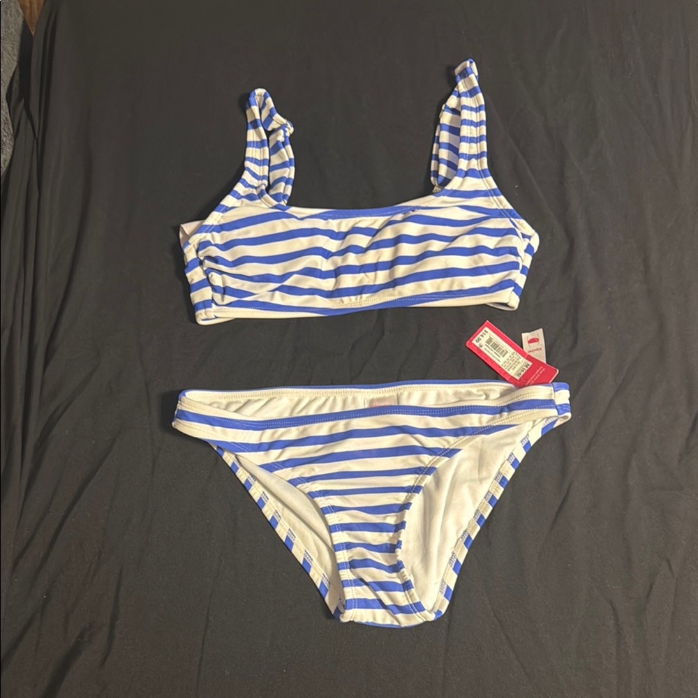Xhilaration Blue and White Bikini Set